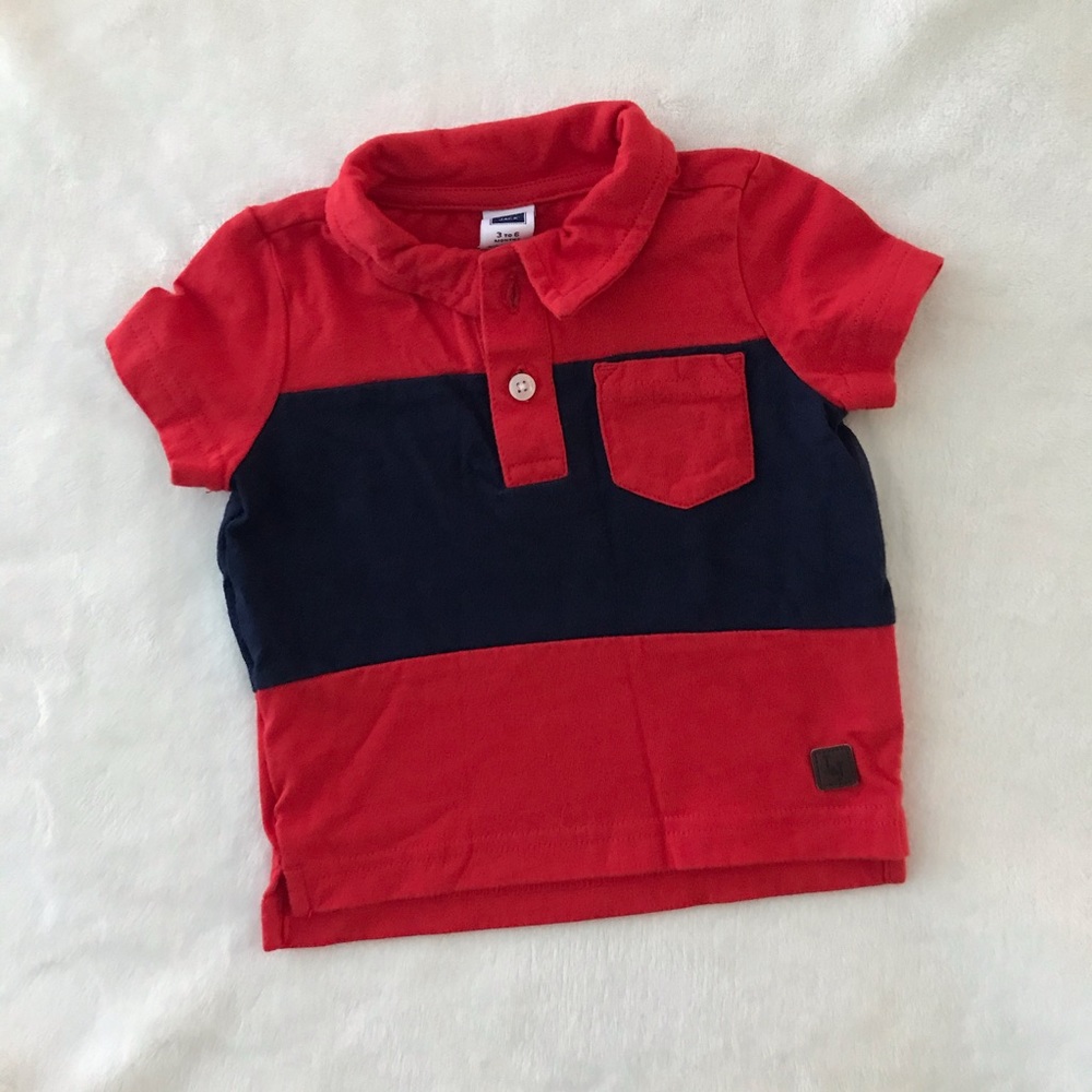 Red and navy Janie & Jack polo
